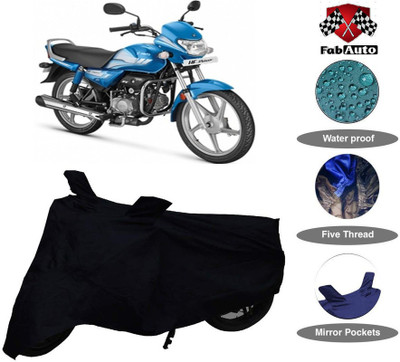 FabAuto Waterproof Two Wheeler Cover for Hero(HF Deluxe, Black)
