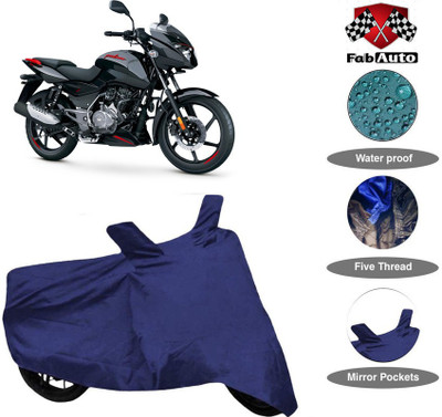 FabAuto Waterproof Two Wheeler Cover for Bajaj(Pulsar 125, Blue)