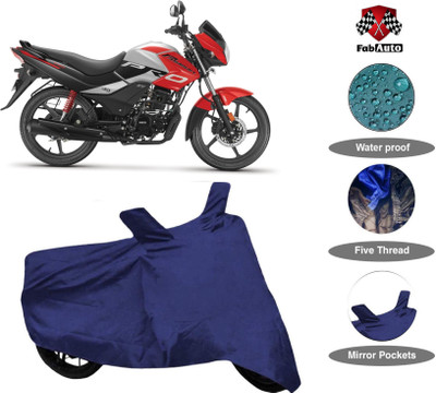 FabAuto Waterproof Two Wheeler Cover for Hero(Passion Pro, Blue)