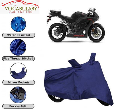 MEGA MARTZZ Waterproof Two Wheeler Cover for Honda(CBR 600 RR, Blue)