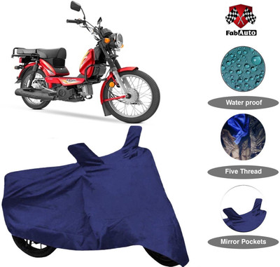FabAuto Waterproof Two Wheeler Cover for TVS(XL 100, Blue)