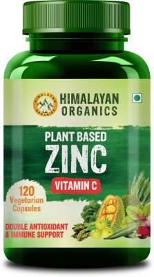 Himalayan Organics Plant Based Zinc with Vitamin C | 120 Veg Capsules(120 No)