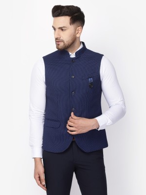 Blackberrys Polka Print Men Waistcoat