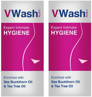 vwash expert intimate hygine pH 3.5^ enriched with sea buckthorn oil & tea tree oil (100ml*2) Intimate Wash(200 ml)
