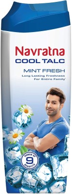 Navratna Mint Fresh Cool Talc|Instant cooling relief|long-lasting effect(400 g)