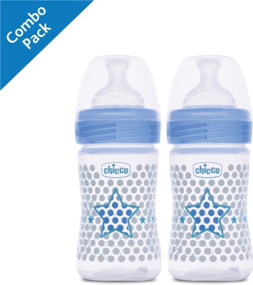 Chicco BOTTLE WB 150ML SIL PHYSIO And BOTTLE WB 150ML SIL PHYSIO (Blue) (Pack of 2) - 300 ml(Blue)