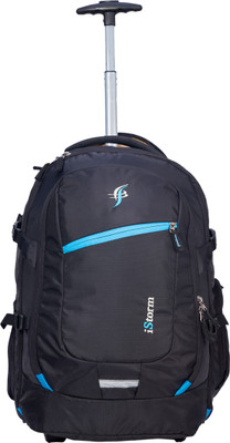 Istorm Backpack Overnighter Trolley Black & Skublue 45 L Trolley Laptop Backpack(Black)