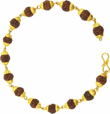 nagaana Brass, Copper, Rudraksha Beads Gold-plated Bracelet