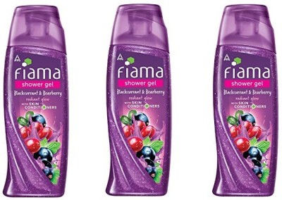 FIAMA shower gel blackcurrant & bearberry with skin conditioners (3*250ml)(3 x 250 ml)