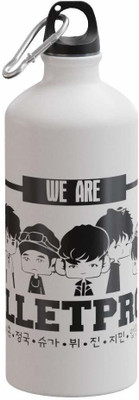 craft maniacs 600 ml Aluminium Sipper(Pack of 1, White, Black)