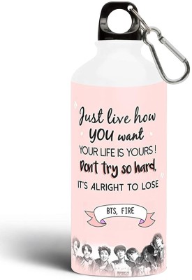 craft maniacs BTS LIVE HOW U WANT FIRE 600 ML SIPPER | OFFICIALLY LICENSED BTS MERCH 600 ml Bottle(Pack of 1, Multicolor, Aluminium)