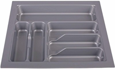 CONVENIEO Empty Cutlery Box Drawer Case(Grey  Holds 5 Pieces)