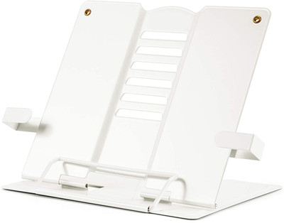 Hyderon 1 Compartments MILD STEEL BOOK READING STAND(White)