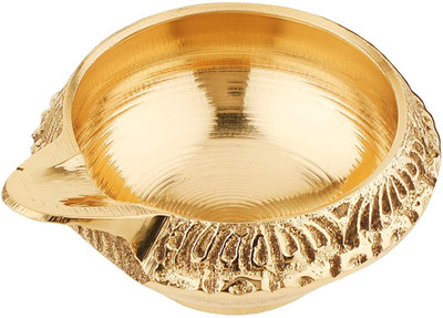 RUDRANSH Wonderful Brass Kuber Table Diya pack of 6 Brass (Pack of 6) Table Diya Set(Height: 1.5 inch)