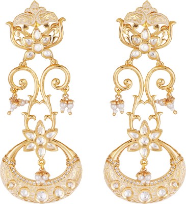 tanansh Gold plated Earring for Women and Girls / Artificial Earring / Imitation Earring / Gold Plated Jhumki Brass Drops & Danglers