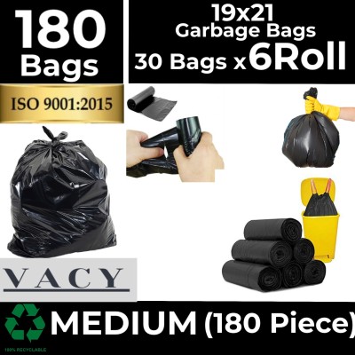 VACY 19x21-6Roll Medium 18 L Garbage Bag  Pack Of 180(180Bag )