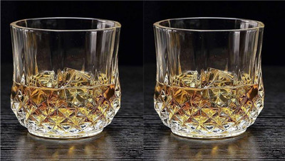 AFAST (Pack of 2) Transparent Multi Use Drinking Glass Set For Water, Juice, Milk, Shake, Cold Drink, Home, Bar - B10 Glass Set Water/Juice Glass(250 ml, Glass, Clear)