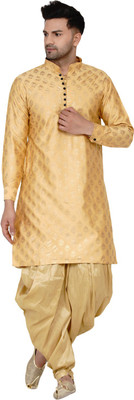 JIHUZUR Men Kurta Dhoti Set