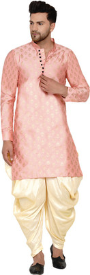 JIHUZUR Men Kurta Dhoti Set