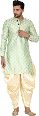 JIHUZUR Men Kurta Dhoti Set