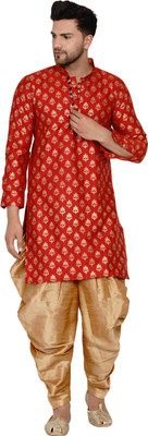 JIHUZUR Men Kurta Dhoti Set