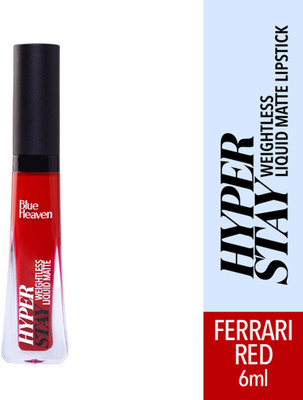 BLUE HEAVEN Hyperstay Elegance Matte Lip color Waterproof, Long lasting,Red-(Red-B, 6 ml)