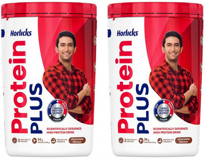 HORLICKS Protein Plus Chocolate Flavour 400 Gram Jar Pack of 2(2 x 400 g)
