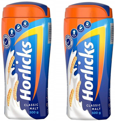 HORLICKS Classic Malt 500 Gram Pack of 2(2 x 0.5 kg)
