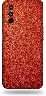 OggyBaba Realme X7 Max, Phone Back side Protector and Camera Protector Mobile Skin(Ultra Super Red-Leather Skin Skin Matte Finish)