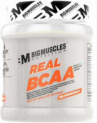 BIGMUSCLES NUTRITION Real BCAA [50 Servings] -100% Micronized Vegan, Muscle Recovery & Endurance BCAA BCAA(250 g, Blueberry)