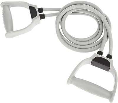 YO FIT Double Toning Resistance Tube Exercise Band for Stretching Workout Home Gym Resistance Tube(Grey, Black)