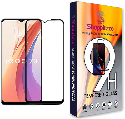 Shoppitzzo Edge To Edge Tempered Glass for IQOO Z3 5G(Pack of 1)