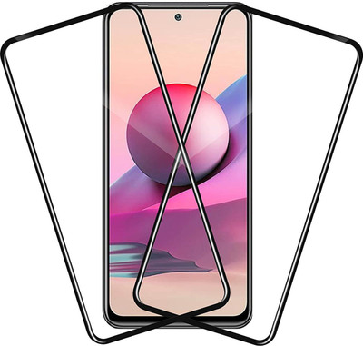 TINGTONG Edge To Edge Tempered Glass for Redmi Note 10S(Pack of 2)