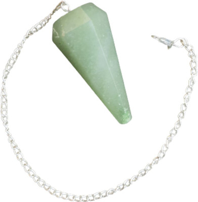Maitri Export Green aventurine Dowser tourmaline Pendulum Crystal Dowser Crystal Pendulum Stone Dowser Stone Pendulum for Reiki Healing Dowser Crystal Healing Pendulum Decorative Showpiece  -  25 cm(Stone, Metal, Green, Silver)