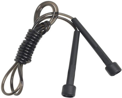 Dinetic Black Speedy Skipping Rope, Pencil Skipping Rope for Men and Women Speed Skipping Rope(Black, Length: 274 cm)