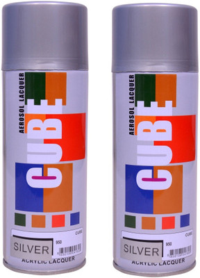 FUTURSTIC HUB Silver Spray Paint 400 ml(Pack of 2)
