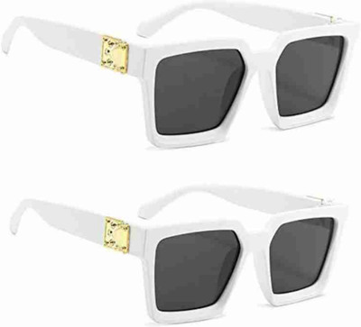 Dannilo Retro Square Sunglasses(For Men, Black)