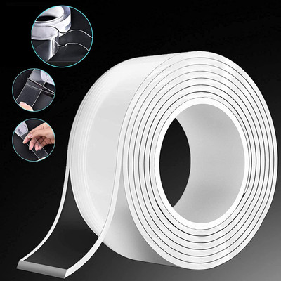 NITLOK Nano Double Sided Ivy Grip Tape Heavy Duty Transparent Adhesive Tape Washable 3m Grip Tape(White)