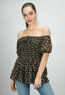 SOLA: Fashion Elegance Casual Short Sleeve Printed Women Multicolor Top