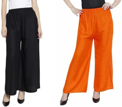 GOGGIAN Regular Fit Women Orange, Black Trousers