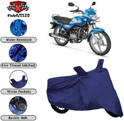 FabAuto Waterproof Two Wheeler Cover for Hero(CD deluxe, Blue)