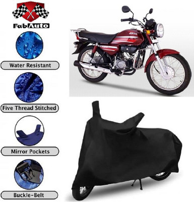 FabAuto Waterproof Two Wheeler Cover for Hero(CD 100 SS, Black)