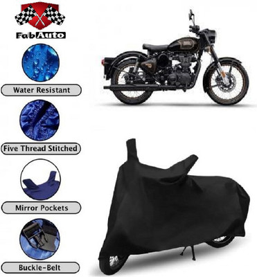 THE REAL ARV Waterproof Two Wheeler Cover for Royal Enfield(Classic 500, Black)
