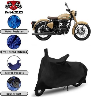 APNEK Waterproof Two Wheeler Cover for Royal Enfield(Classic 350 Signals, Black)