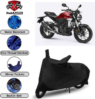 THE REAL ARV Waterproof Two Wheeler Cover for Honda(CB300R, Black)