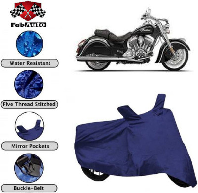 FabAuto Waterproof Two Wheeler Cover for Indian(Chief Classic, Blue)