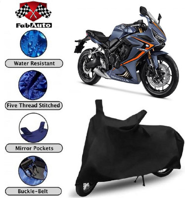 THE REAL ARV Waterproof Two Wheeler Cover for Honda(CBR650R, Black)