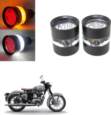 Vagary BULLET-HANDLE-WHT-RED-ORG-010 Indicator Light Motorbike LED for Royal Enfield (12 V, 24 W)(All Royal Enfield Models, Pack of 2)