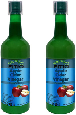 FITIO Apple cider vinegar with mother Vinegar (L) (Pack Of 2) Vinegar(2 x 500 ml)