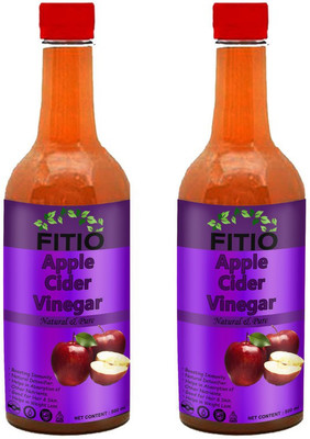 FITIO Apple cider vinegar with mother Vinegar (H) (Pack Of 2) Pro Vinegar(2 x 500 ml)